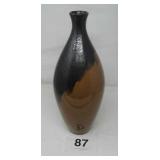 TALL BROWN & BLACK VASE...17"