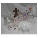 ANGELS, LIGHTED CROSS, MUSIC BOX, ETC.