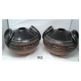 2 LARGE CLAY POTS....10 X 15"
