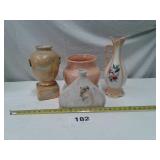 PEACH COLORED FLOWER VASES