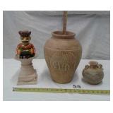 ELEPHANT CLAY POT, RISER, SMALL POT, ETC.