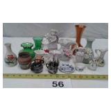 MISC. SMALL VASES, PITCHERS, JAPAN, MEXICO, ETC.
