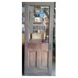 DOOR 78 x 30in with key wavy glass