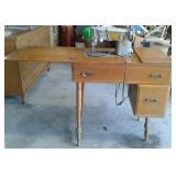 SINGER SEWING MACHINE and SEWING desk
