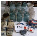 BALL JARS, JAR RUBBERS AND LIDS