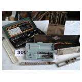 NOT COMPLETE TOOL KITS, LEVEL, EVANS RULER
