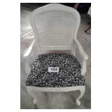 NICE WHITE CHAIR FRONT OF CHAIR 23" W X 20" H