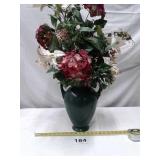 HAEGER VASE AND FLORAL ARRANGEMENT