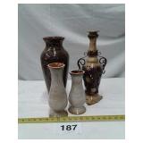 BROWN FLOWER VASES