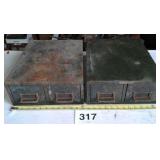 2 METAL FILE BOXES