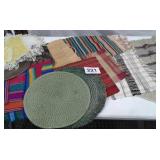 BOX OF RUGS, PLACEMATS, DOILIES