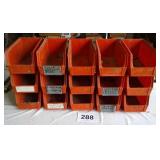 15 STACKABLE TOOL/ HARDWARE BINS