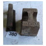 PIECE OF RR TRACK, MEADOWS STANDARD 50LB WEIGHT
