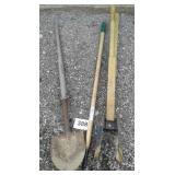 SHOVEL, POST HOLE DIGGER, HOE