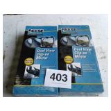 2 DUAL VIEW CLIP ON MIRRORS