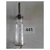 STANDARD OIL CO QUART JAR WITH OIL SPOUT 16" H