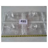GLASS SERVING TRAYS WITH CUPS