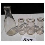 Milk and cottage cheese jars