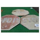 3 STOP SIGNS