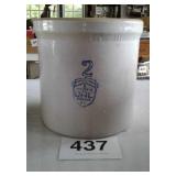 ACORN WARES NO 2 CROCK 9" H X 9 1/2 W