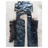 Leather chaps and vest