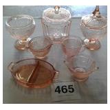 PINK DEPRESSION GLASSWARE