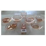 PINK DEPRESSION SERVING DISHES