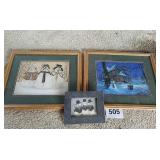 CHRISTMAS FRAMED PICS 2 - 18" X 22", SMALL IS 8"