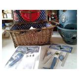 2 SETS OF WIND CHIMES ALIKE, HANGING BASKET, AND