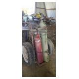 Large firepower cutting torch with cart complete.