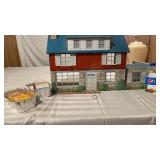 Metal Play House w plastic furniture