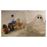 Halloween decor, ghost and candles