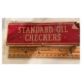 Vintage Standard Oil Checkers , Complete  Set