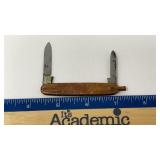 Hickok pinstriped double blade folding knife