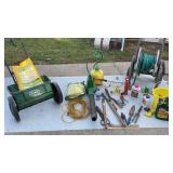 Spreader needs some work, leaf blower with cord