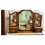 Large mirror with drawers