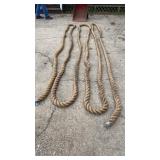 Around 65-70 foot braided 2 1/2 inch rope