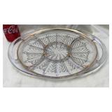 Jeannette Glass- relish plate