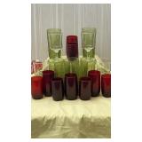 Red, Green and Christmas glasses