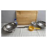 Cutting Board , Mortar and Pestle, Cutting Knife,