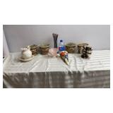 Vases, carnival, Czech 1038 floral wall vase, 4