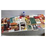 Assortment of cook books, some vintage