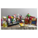 Partial containers of Cleaning Supplies and more