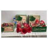 5 boxes ofVintage Noma,  3 Bell Cluster complete