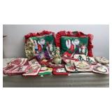 Lighted Snowman, bundle of hot-pads , pair of