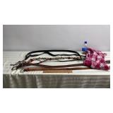 Belts, flannel shirt