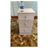 Wooden 3 drawer night stand 13 1/2 x 15 1/4 x 26