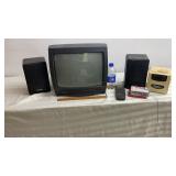 13 inch TV, Speakers, Radio