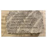 Concrete Condolence Plaque on Stand