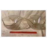 Clear glass fruit/salad bowls